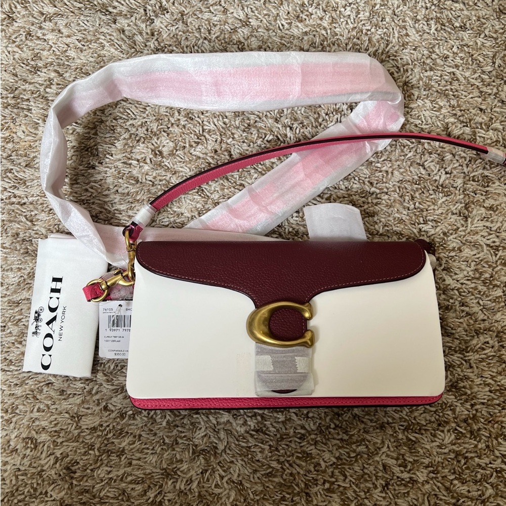 COACH Tabby 26 Small Color-Block Leather Shoulder Bag - Picture 4 of 14